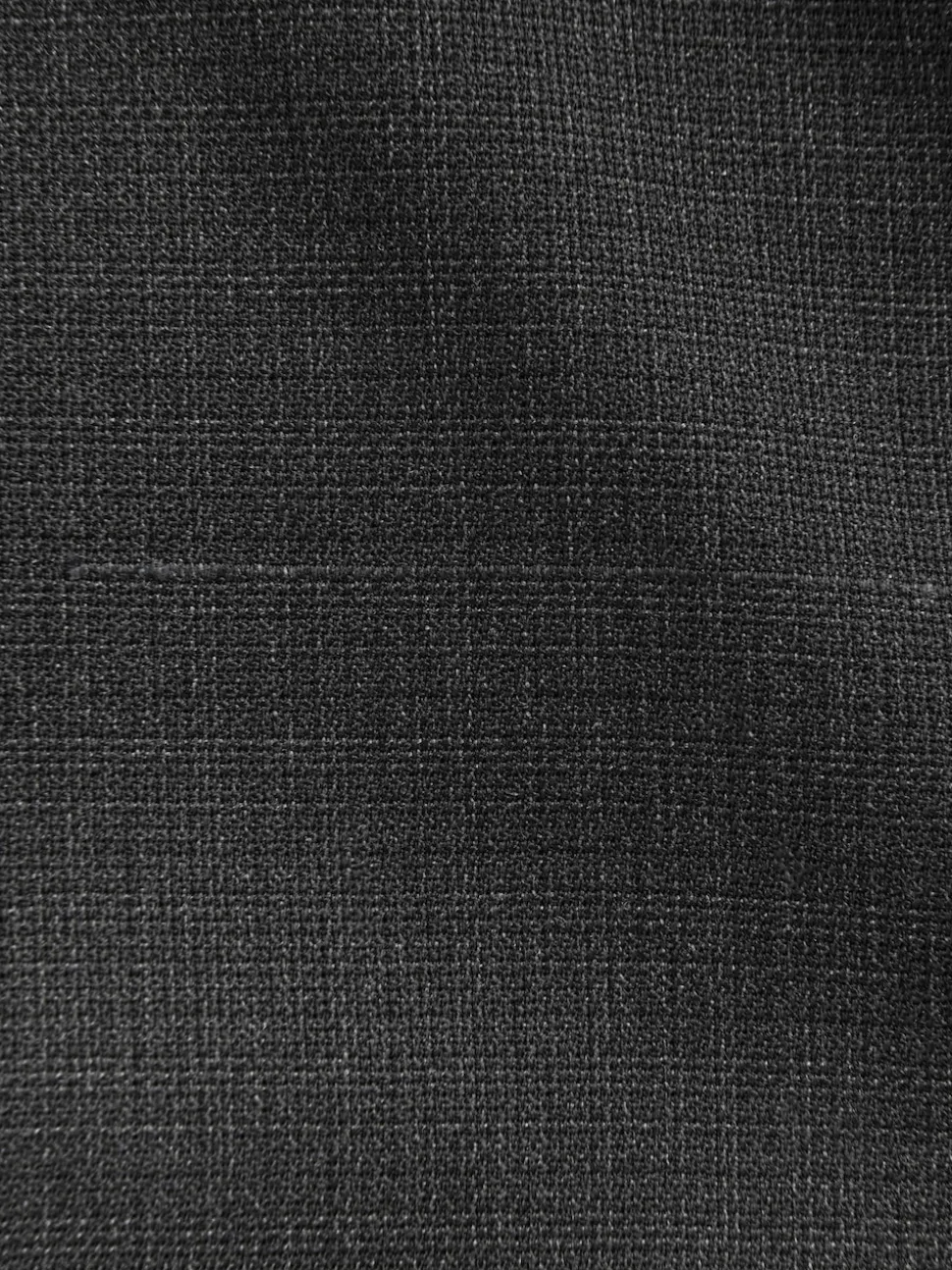Black Tailored Fit Textured Wool Blend Suit Trousers