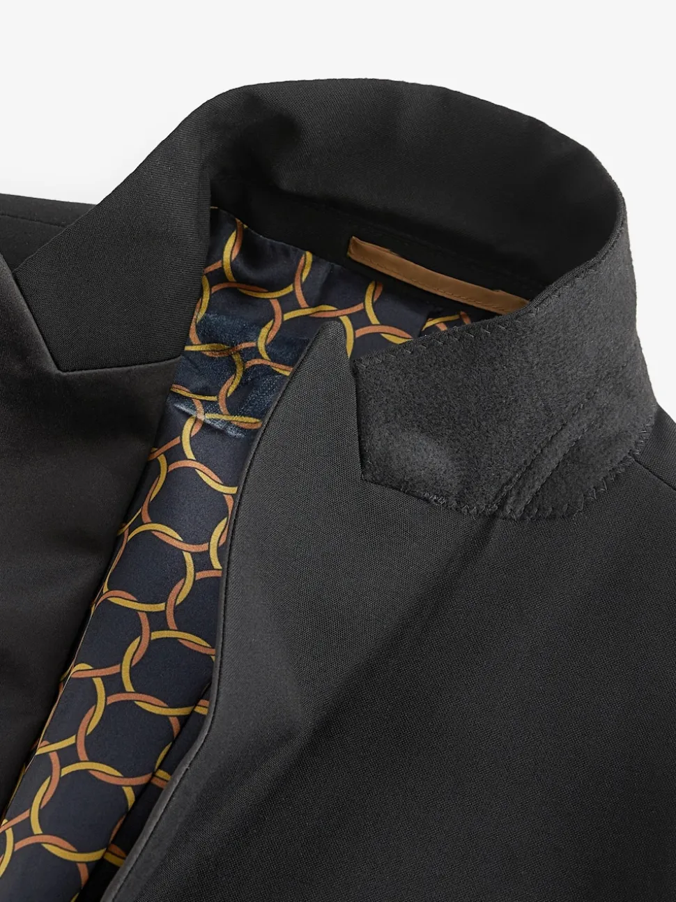 Black Tailored Fit Tuxedo Suit Jacket