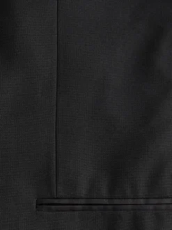 Black Tailored Fit Tuxedo Suit Jacket