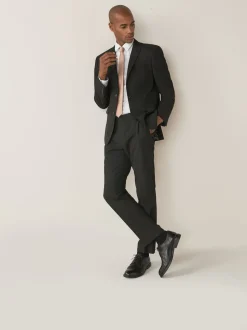 Black Tailored Fit Two Button Suit Jacket