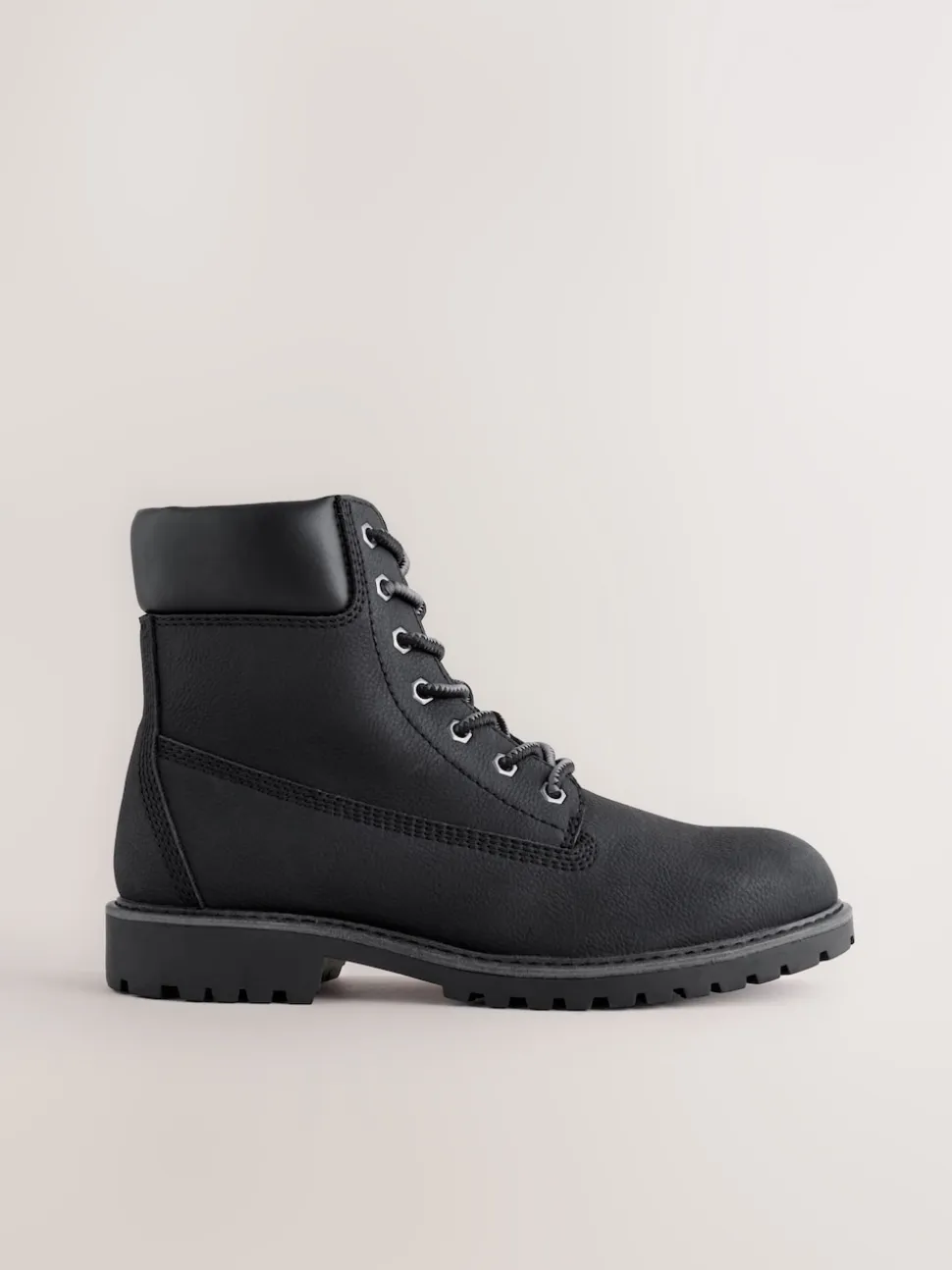 Black Tall Zip-Up Boots