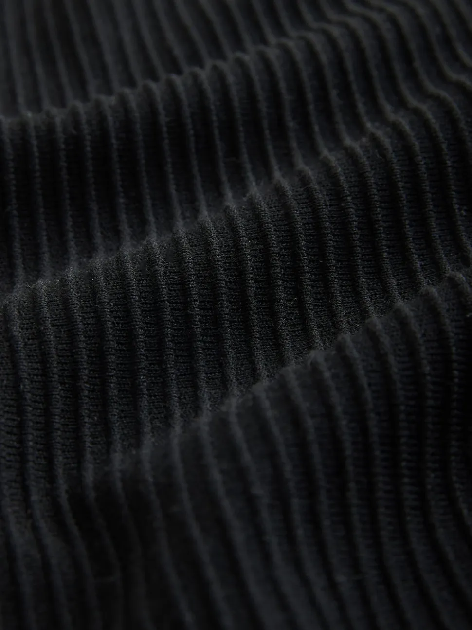 Black Textured Jersey Short Sleeve Shirt