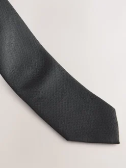 Black Textured Tie