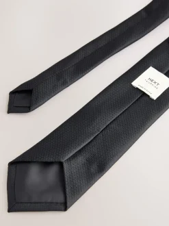 Black Textured Tie