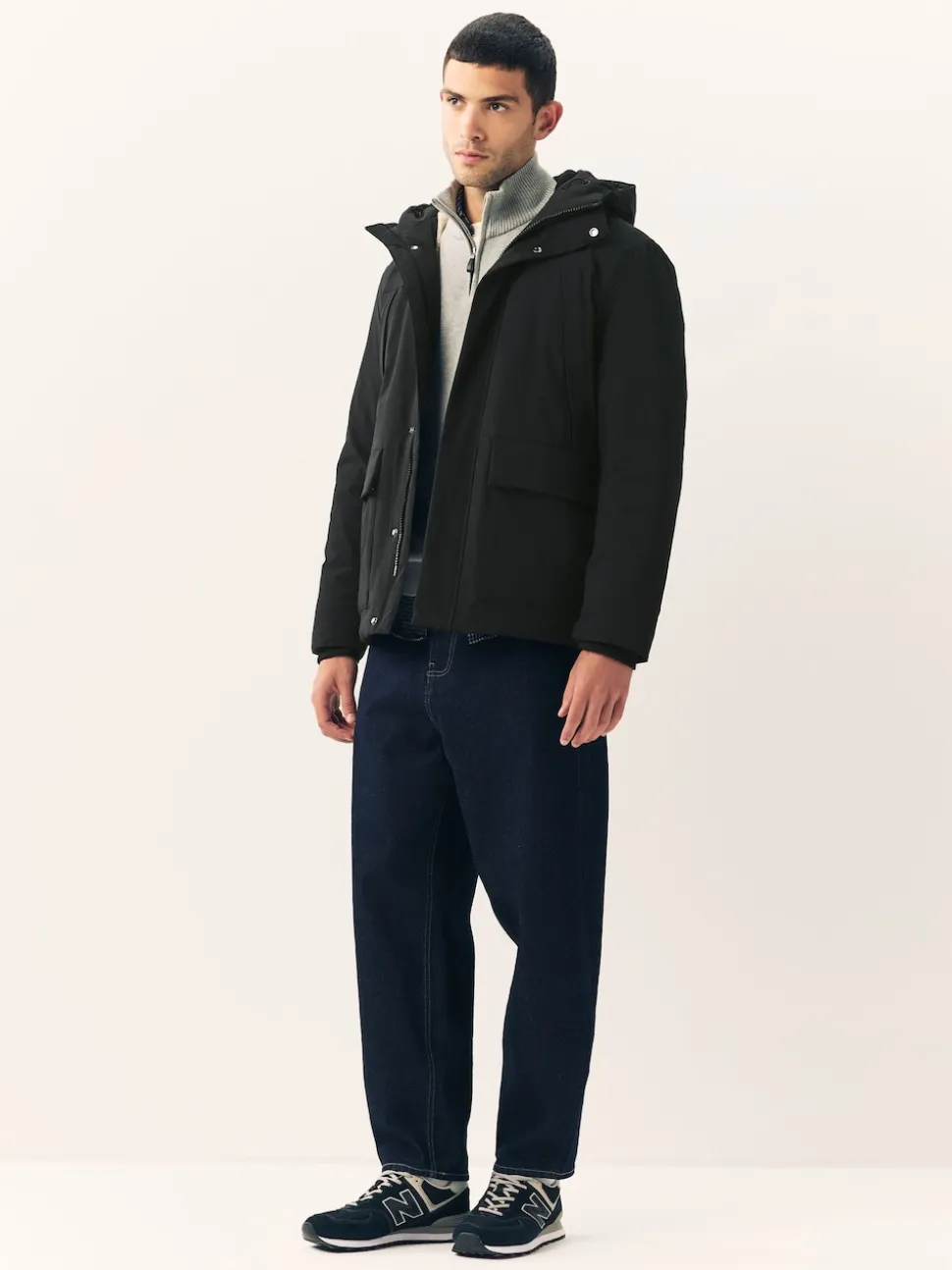 Black ThermoGen Parka Jacket with Borg Lining