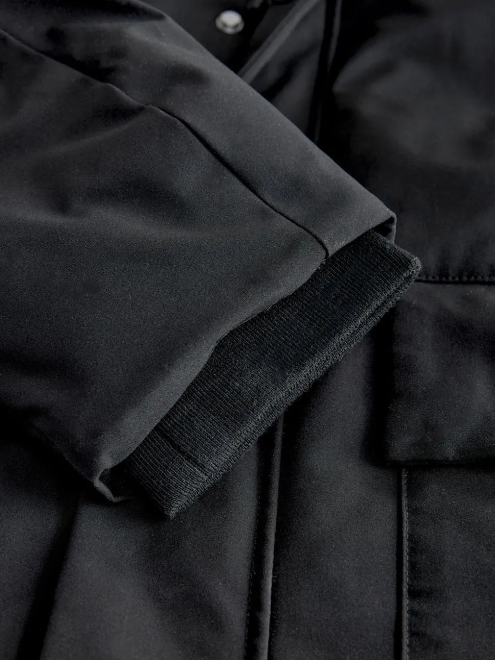 Black ThermoGen Parka Jacket with Borg Lining