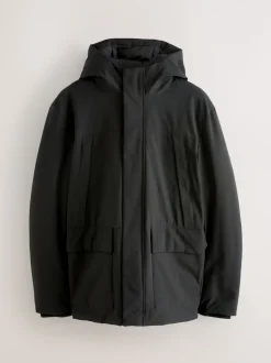 Black ThermoGen Parka Jacket with Borg Lining