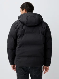 Black ThermoGen Shower Resistant Puffer Jacket