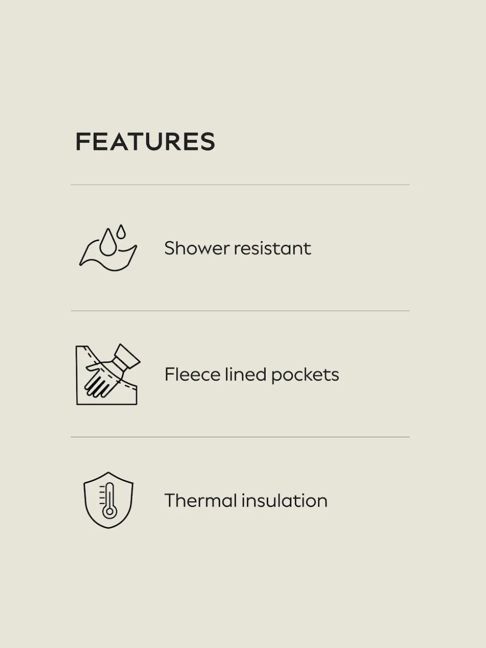 Black ThermoGen Shower Resistant Wadded Jacket