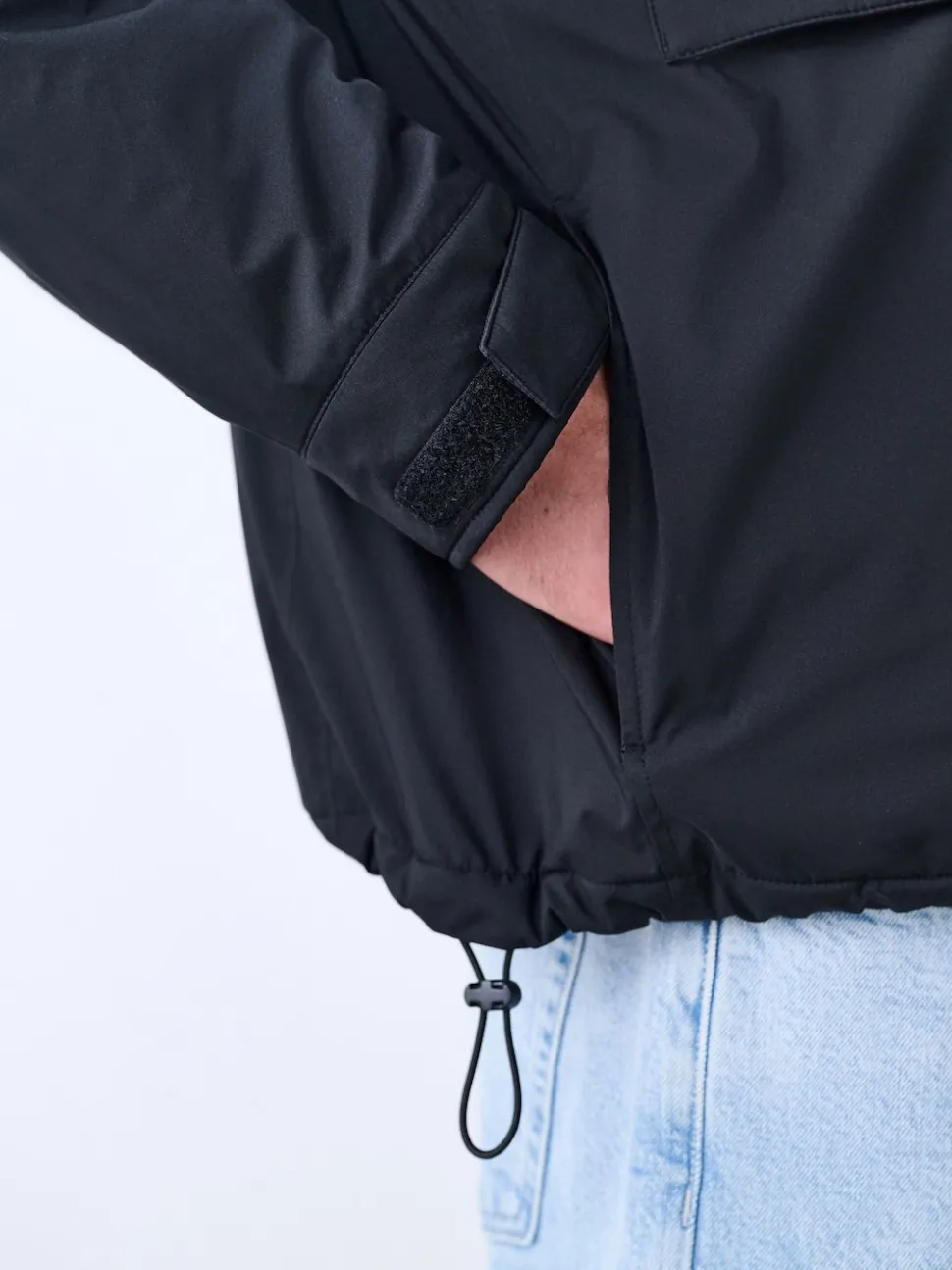 Black ThermoGen Shower Resistant Wadded Jacket