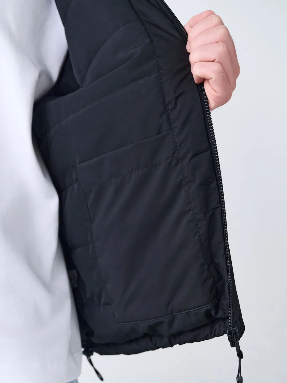 Black ThermoGen Shower Resistant Wadded Jacket