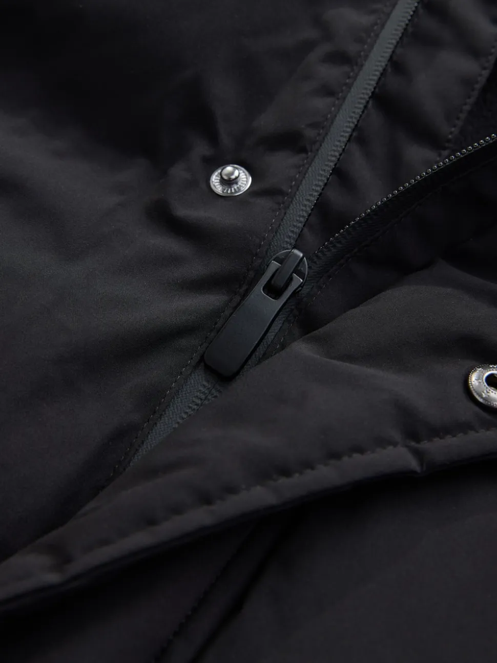 Black ThermoGen Shower Resistant Puffer Jacket