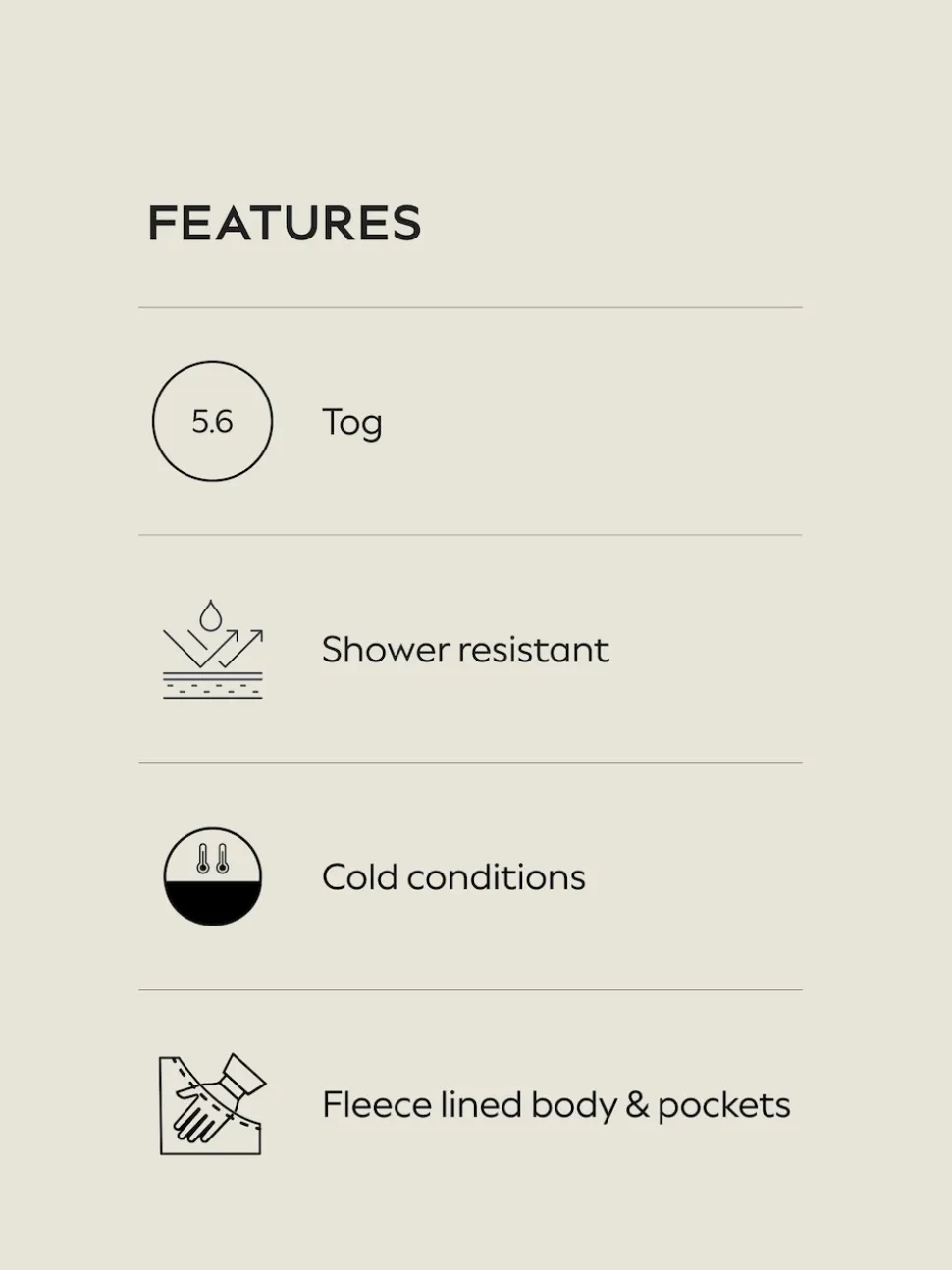 Black ThermoGen Shower Resistant Puffer Jacket