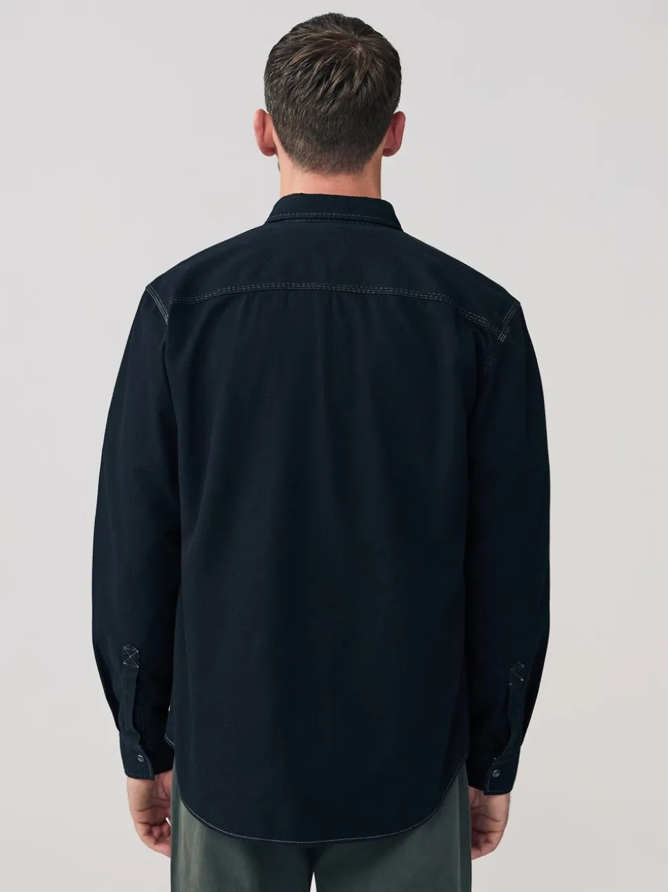Black Twin Pocket Western Style Long Sleeve Shirt