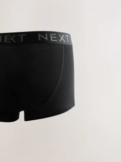 Black Waistband Hipster Boxers 5 Pack