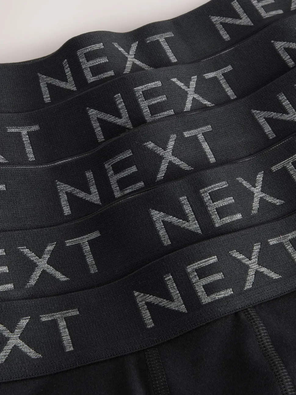 Black Waistband Hipster Boxers 5 Pack