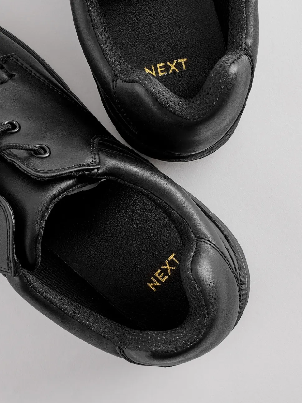 Black Wide Fit Apron Lace Up Shoes
