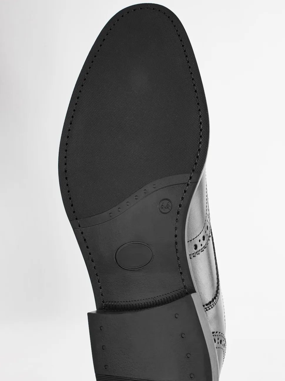 Black Wide Fit Leather Derby Brogues