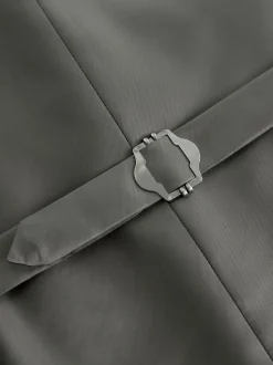Black Wool Blend Motion Flex Suit Waistcoat