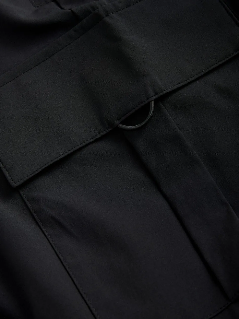 Black Woven Active Cargo Joggers