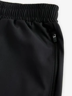 Black Woven Active Cargo Joggers