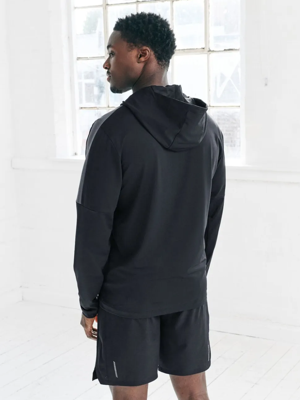 Black Zip Through Hoodie Active Training Top