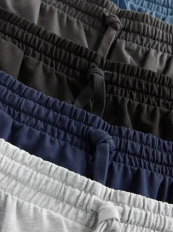 Black/Blue/Grey Loopback Soft Touch 5 Pack Joggers Shorts