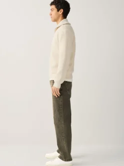 Black/Brown Single Straight Fit Classic Stretch Jeans