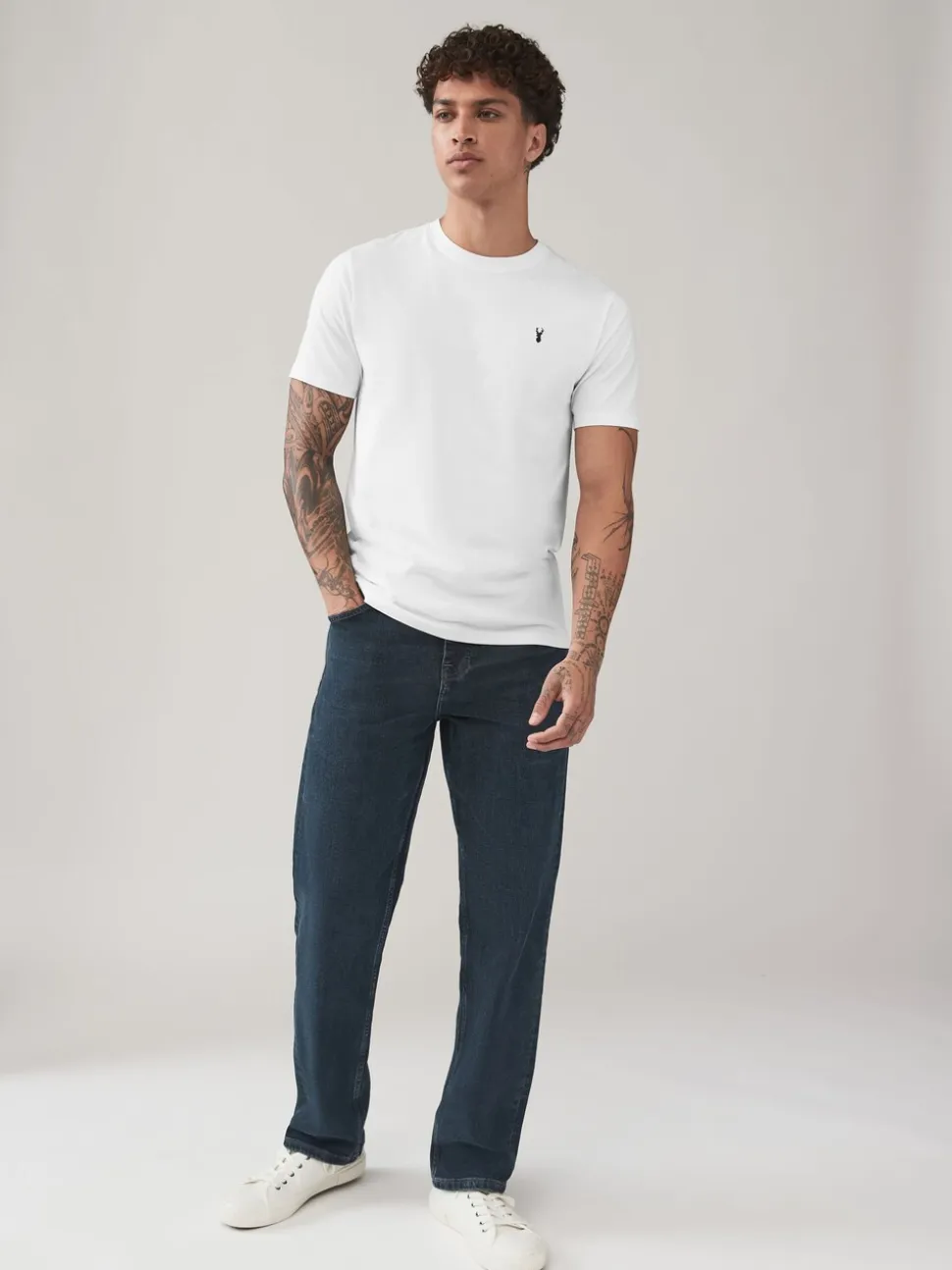 Black/Burg/White/Grey Regular Fit T-Shirts 4 Pack