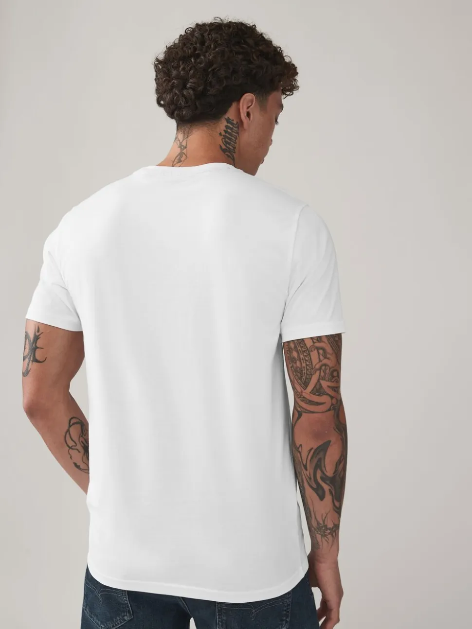 Black/Burg/White/Grey Regular Fit T-Shirts 4 Pack