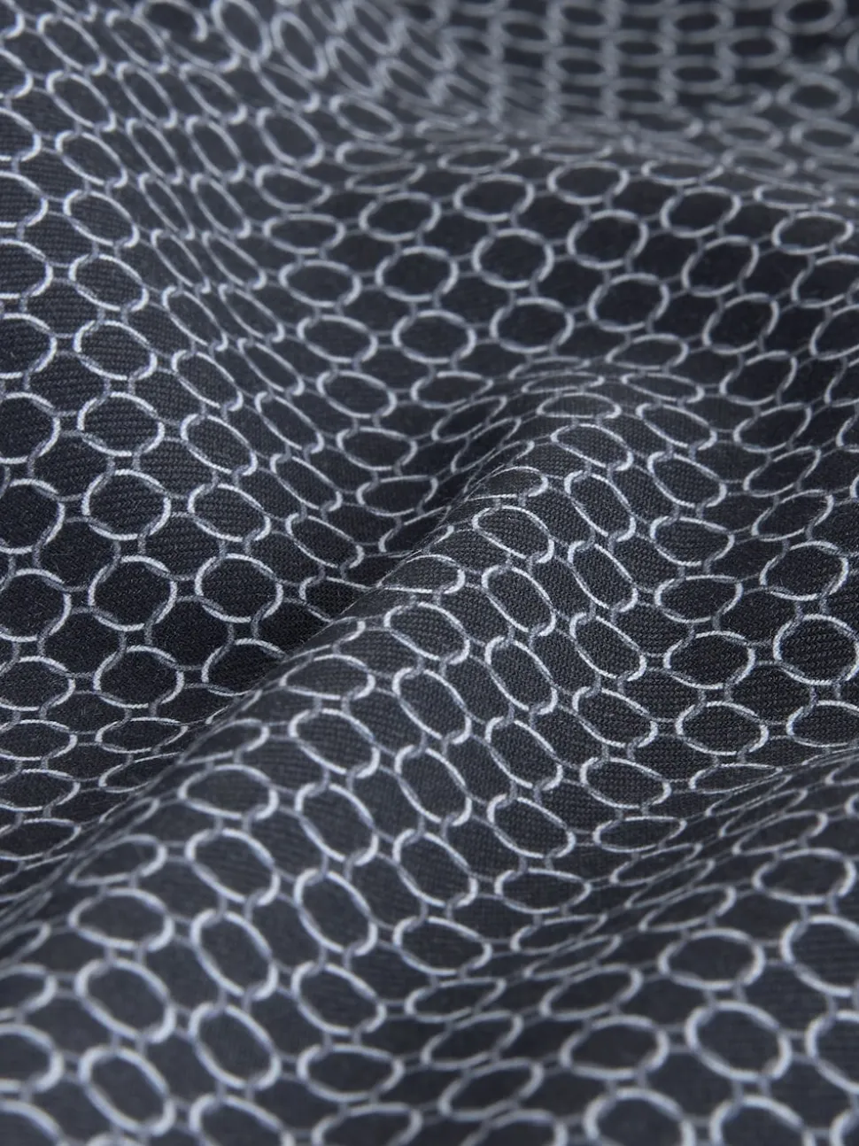 Black/Gold Link Regular Fit Long Sleeve Print Shirt