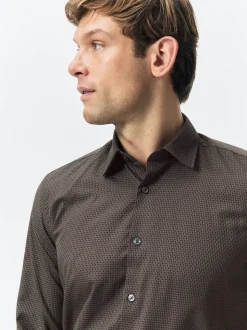 Black/Gold Regular Fit Smart Trimmed Long Sleeve Party Shirt
