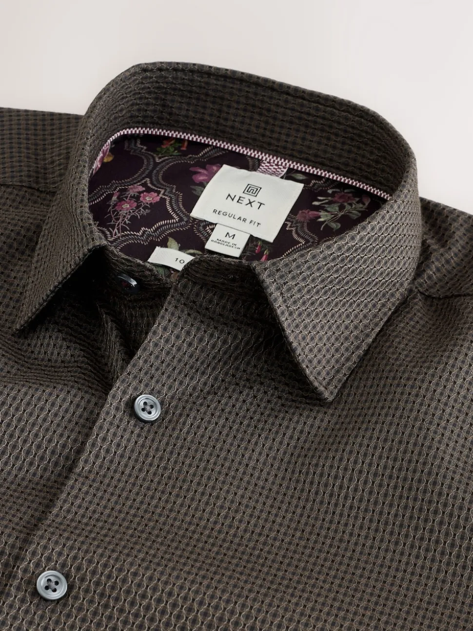 Black/Gold Regular Fit Smart Trimmed Long Sleeve Party Shirt