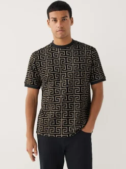 Black/Gold Smart Flocked T-Shirt
