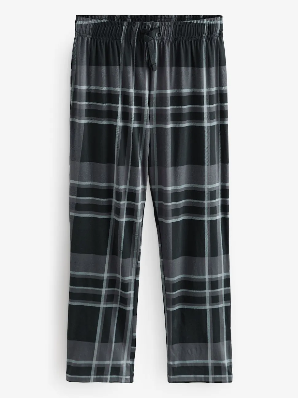 Black/Grey Check Long Sleeve 100% Cotton Pyjamas Set