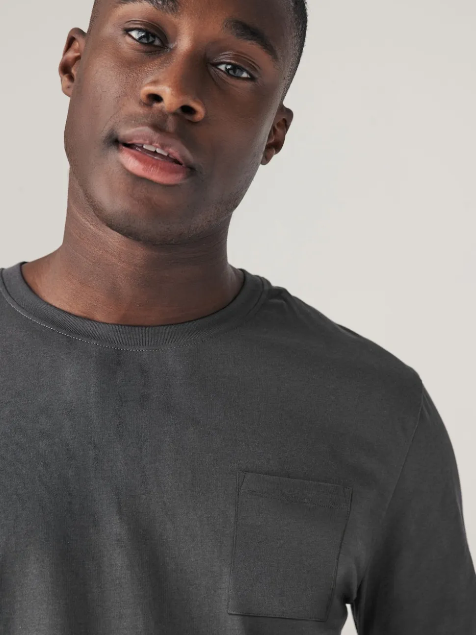 Black/Grey Long Sleeve Cuffed 100% Cotton Pyjamas 2 Pack