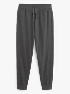 Black/Grey Long Sleeve Cuffed 100% Cotton Pyjamas 2 Pack