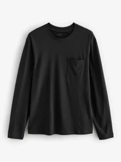 Black/Grey Long Sleeve Cuffed 100% Cotton Pyjamas
