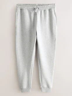 Black/Grey Marl Slim Fit Brushback Heavyweight 2 Pack Joggers