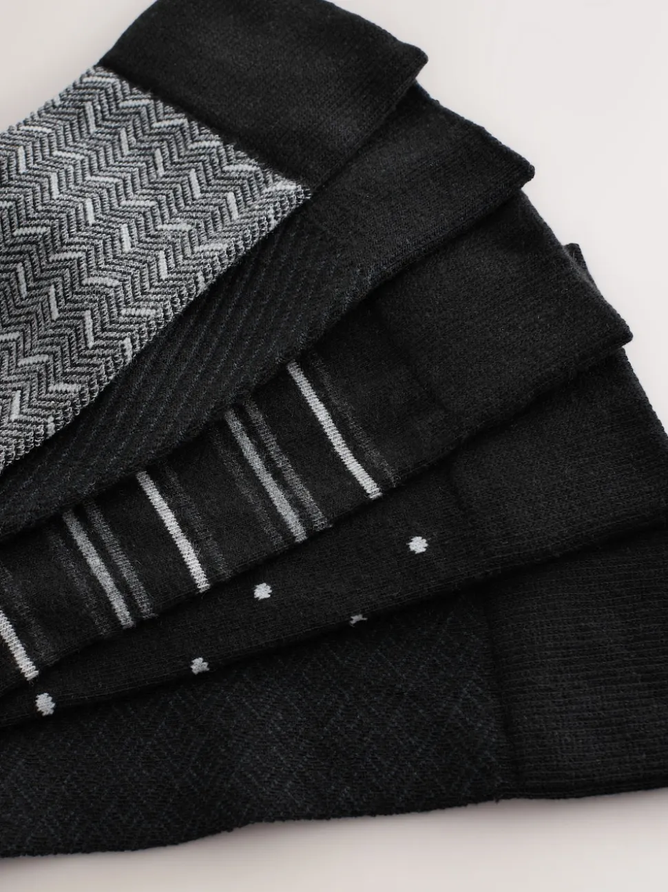 Black/Grey Pattern Smart Socks 5 Pack