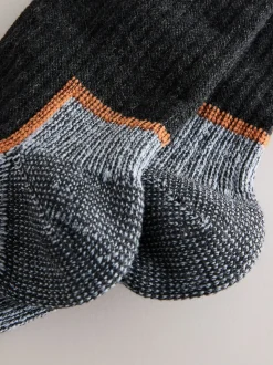 Black/Grey Thermal Workwear Socks 2 Pack
