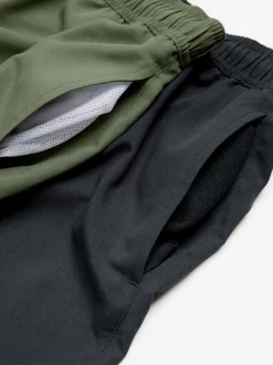 Black/Khaki Green Essential Swim Shorts 2 Pack