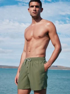 Black/Khaki Green Essential Swim Shorts 2 Pack