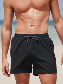 Black/Khaki Green Essential Swim Shorts 2 Pack
