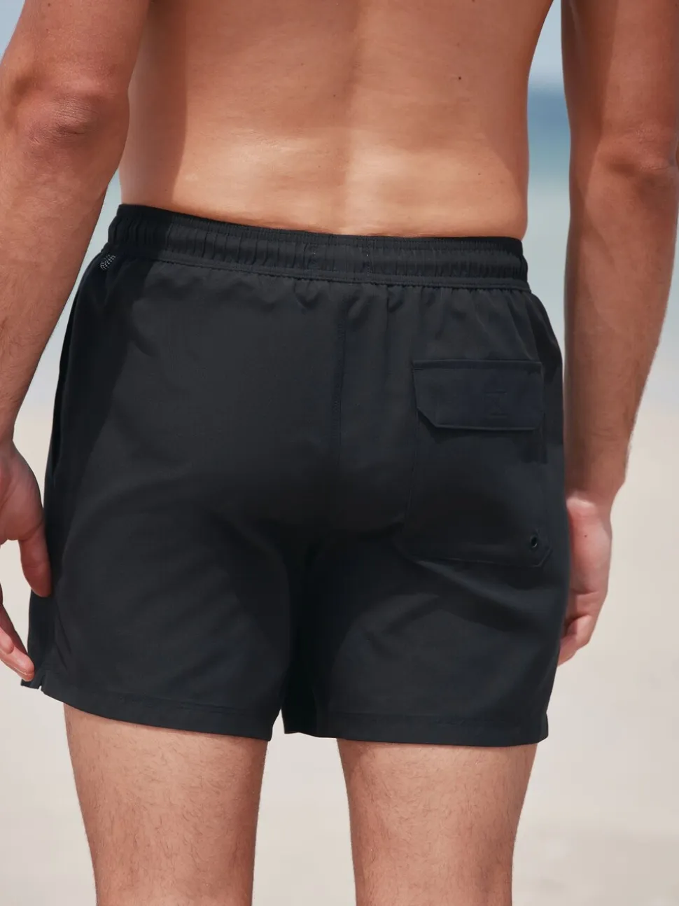 Black/Khaki Green Essential Swim Shorts 2 Pack