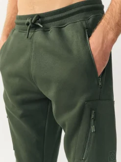 Black/Khaki Green Slim Fit Utility Brushback Heavyweight 2 Pack Cargo Joggers