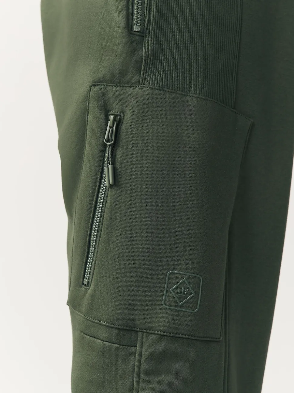 Black/Khaki Green Slim Fit Utility Brushback Heavyweight 2 Pack Cargo Joggers