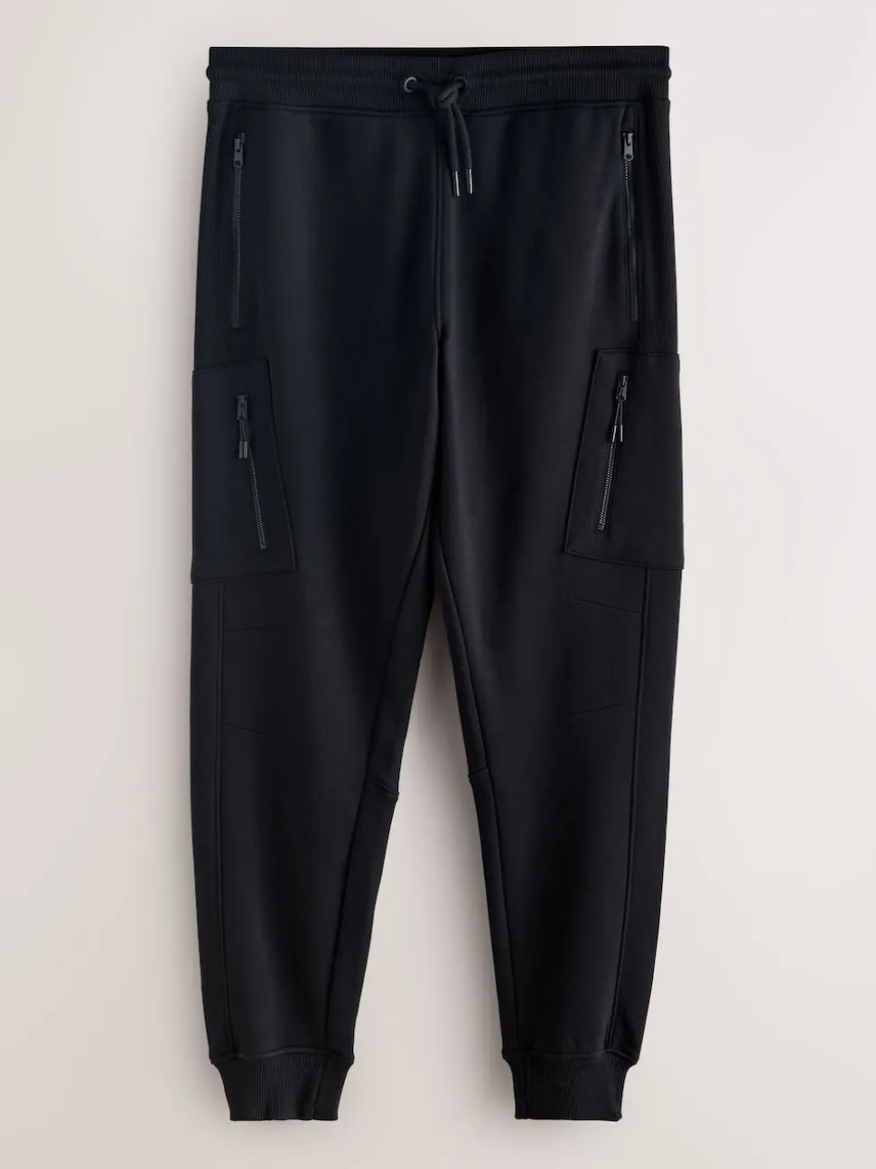 Black/Khaki Green Slim Fit Utility Brushback Heavyweight 2 Pack Cargo Joggers