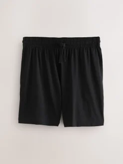 Black/Khaki Green/Ecru Jersey Pyjamas Shorts Set 3 Pack