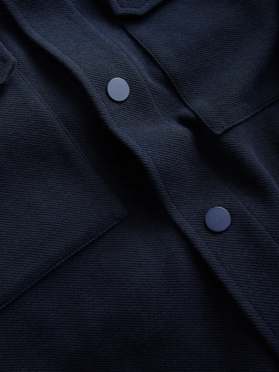 Black/Navy Blue Jersey Twill Popper Shackets 2 Pack